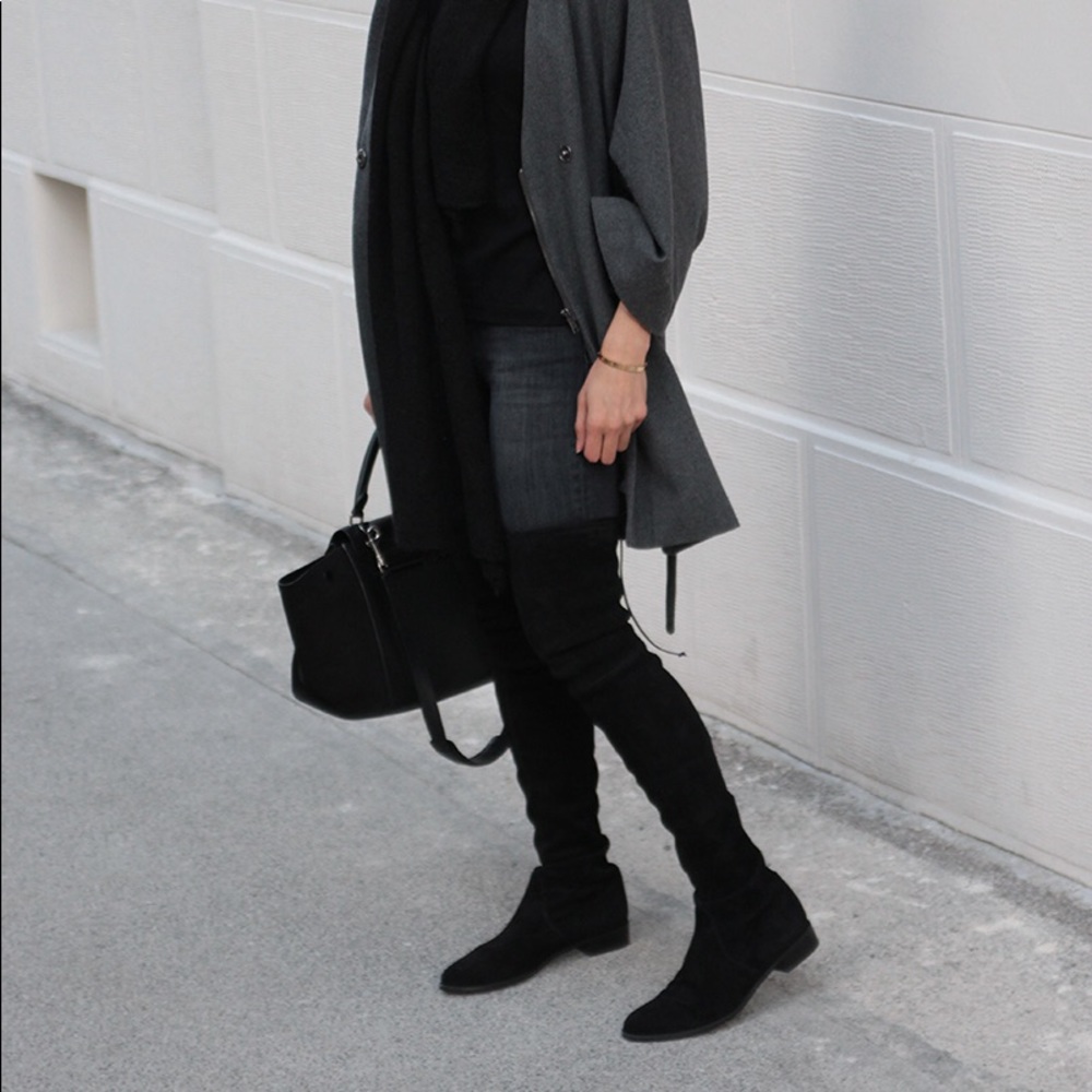 Stuart Weiztman Lowland Over the Knee Boots- Black